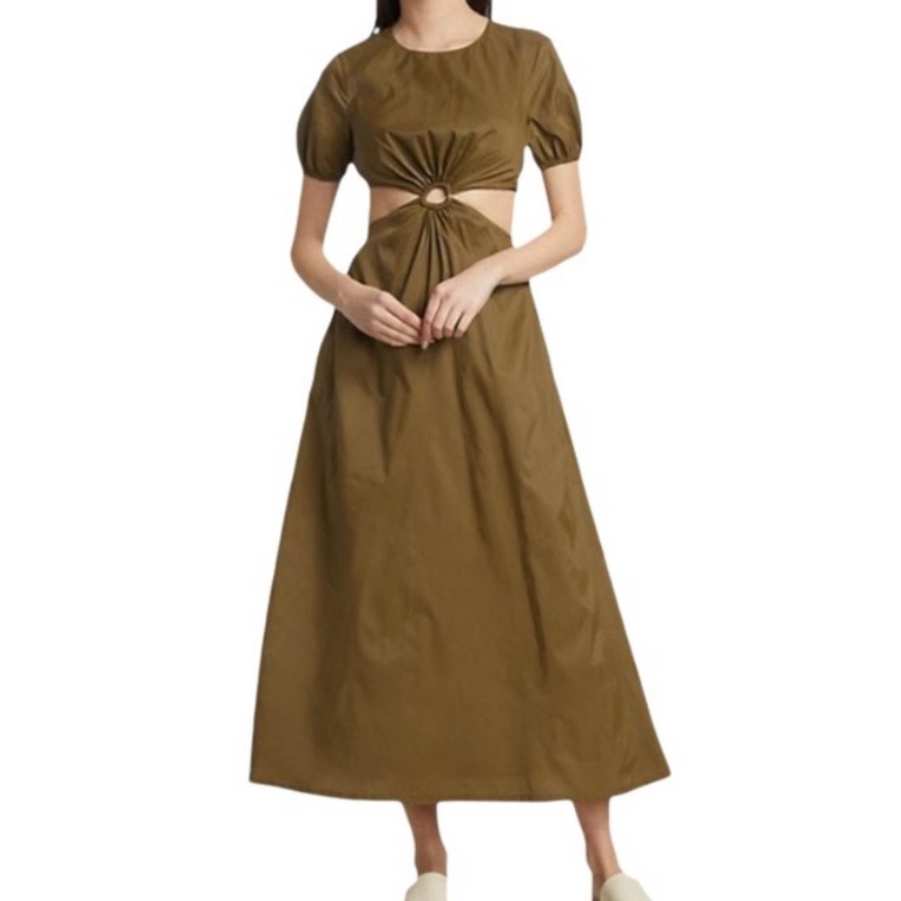 STAUD Caper Calypso Cut-Out Maxi Dress Large
